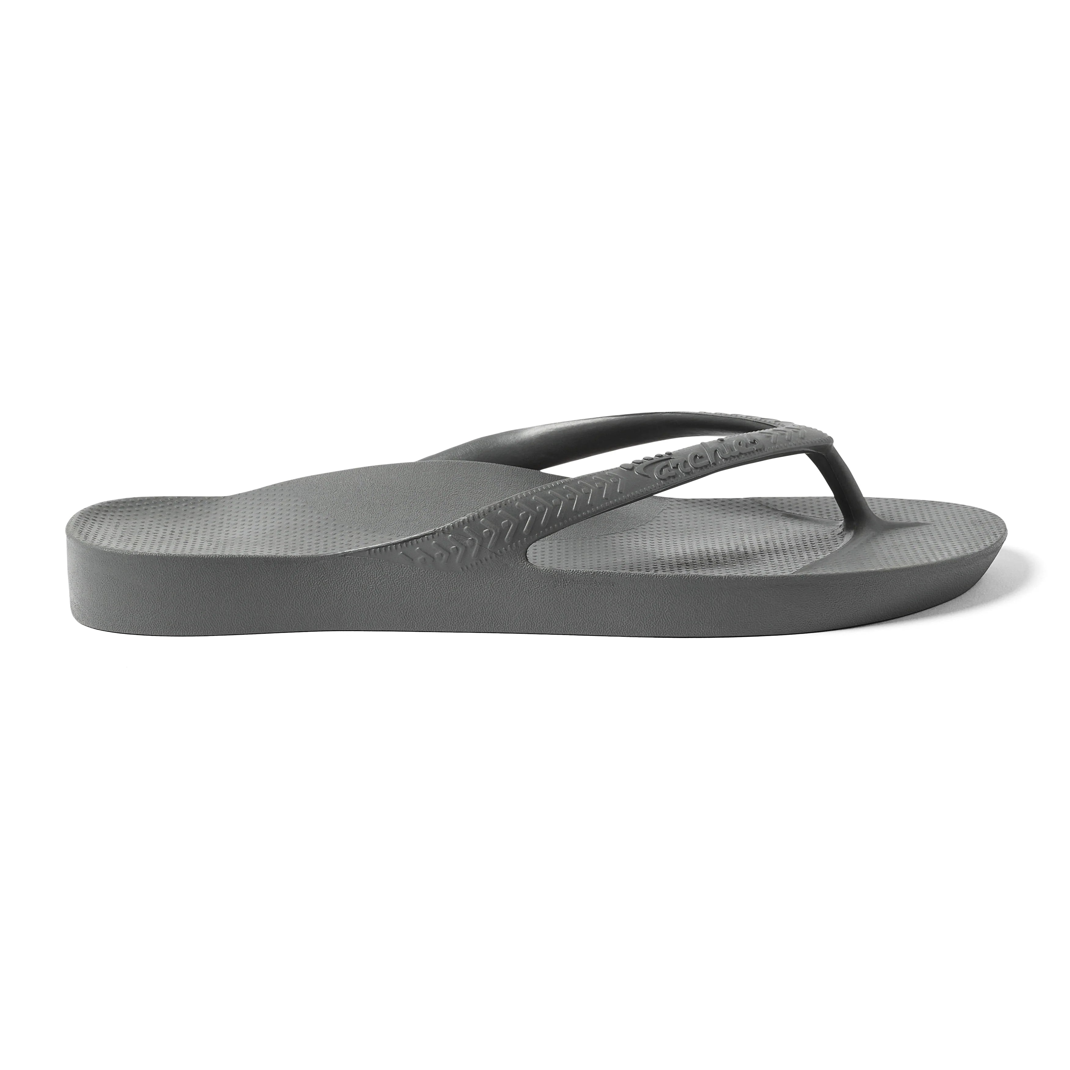 Archies Unisex Arch Support Flip Flops - Charcoal