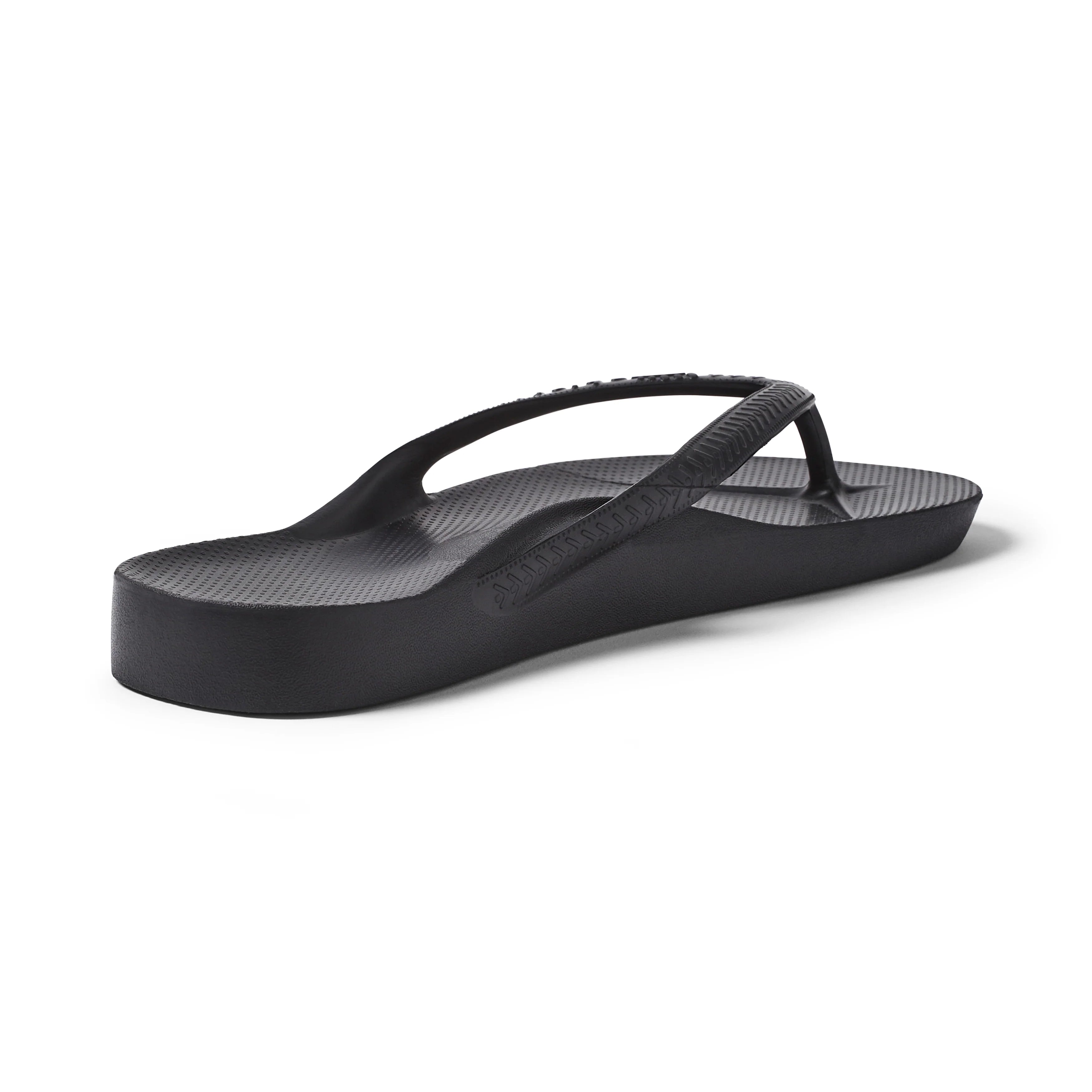 Archies Unisex Arch Support Flip Flops - Black