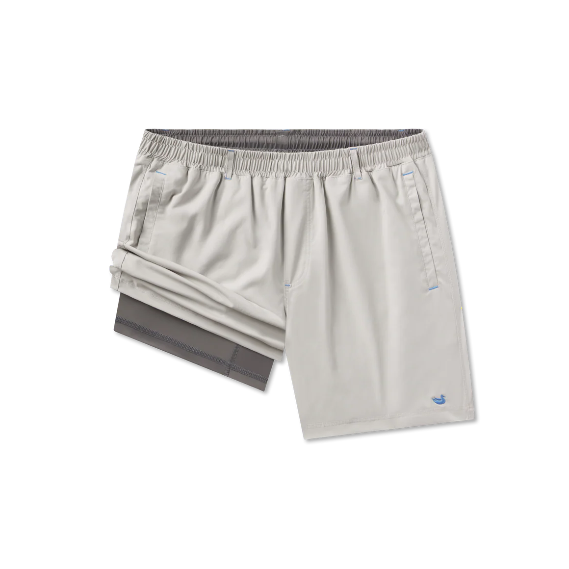 Southern Marsh Men's Billfish Lined Performance Short in Light Gray