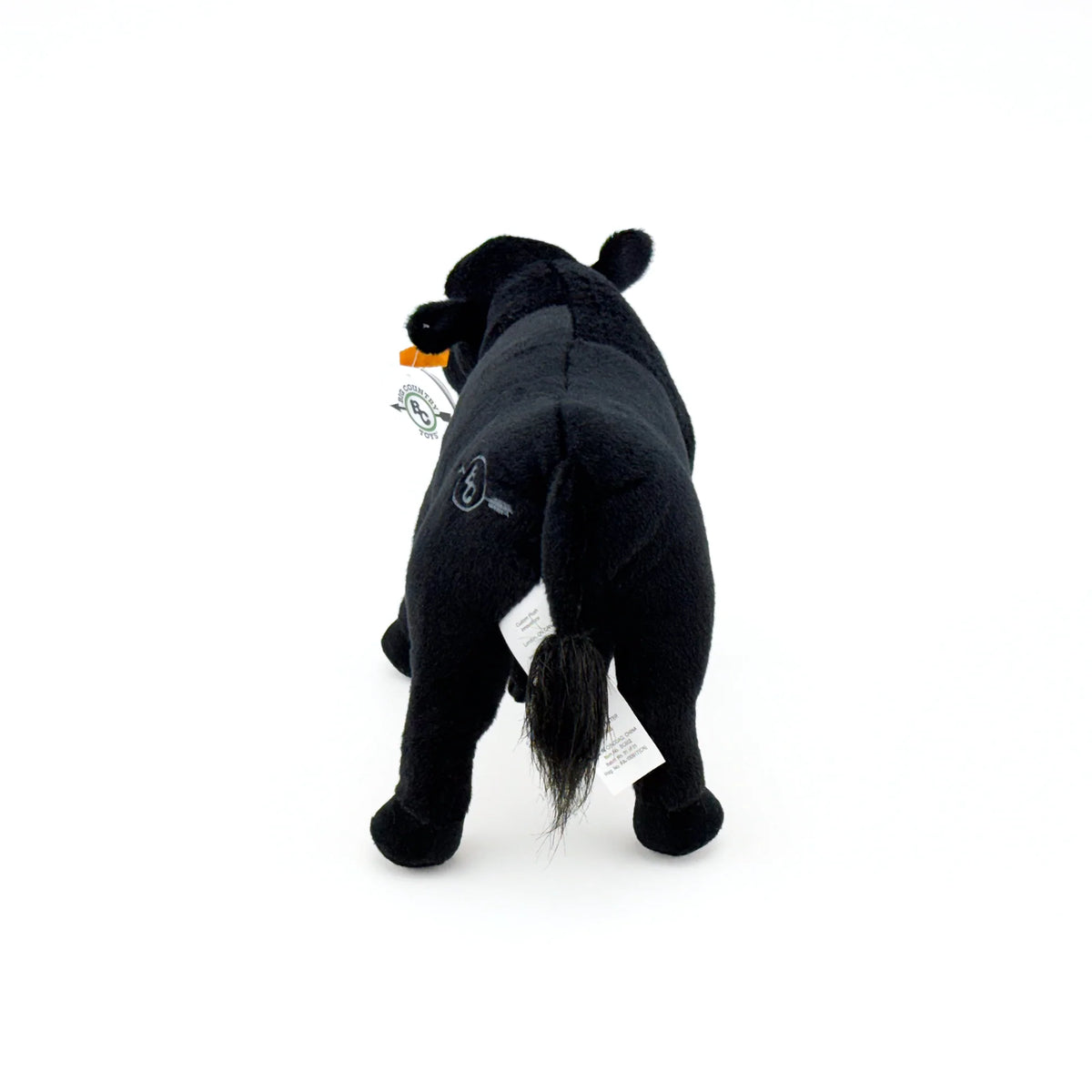 14" Plush Black Angus Cow