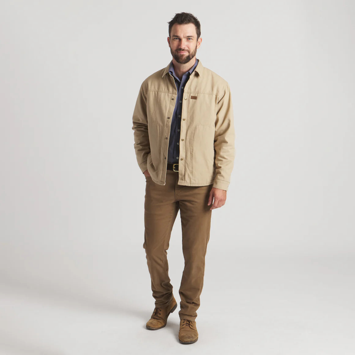 Men's Southern Marsh Bishop Rugged Canvas Jacket in Khaki