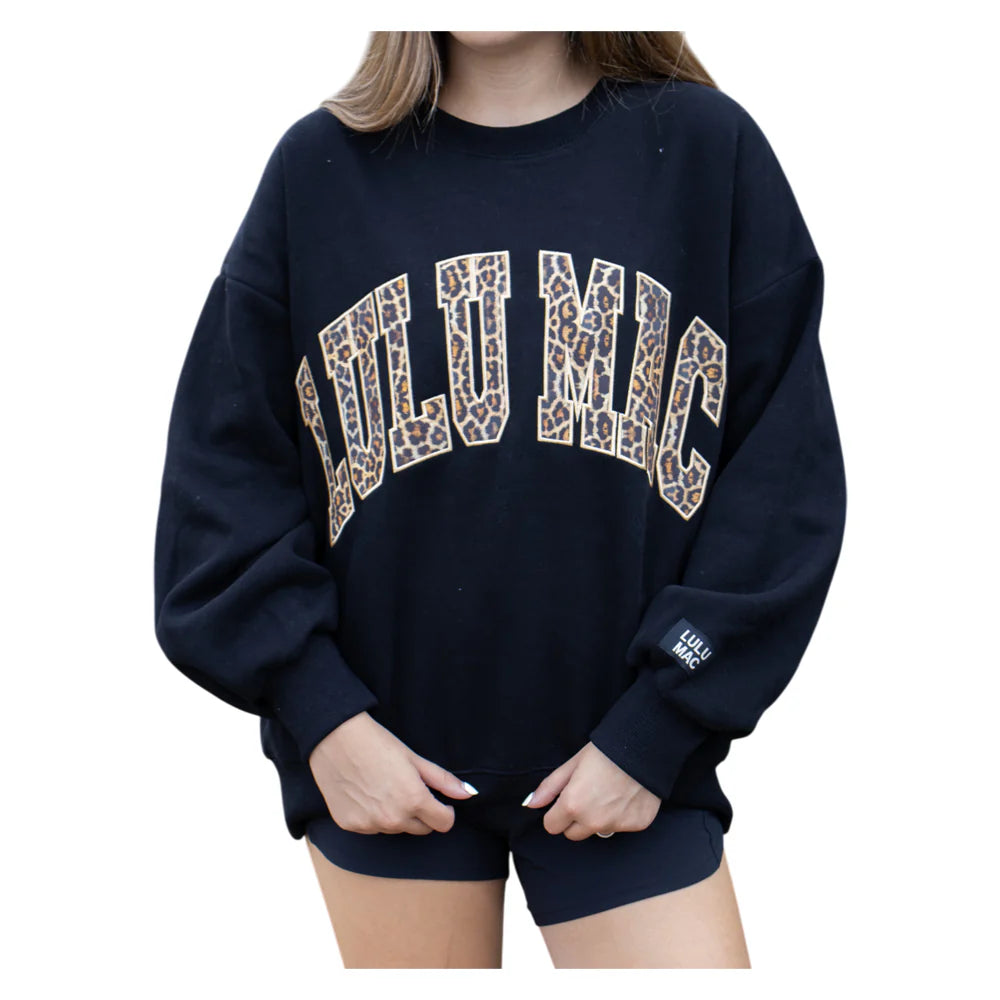 Lulu Mac Sweatshirt in Light Black Leopard