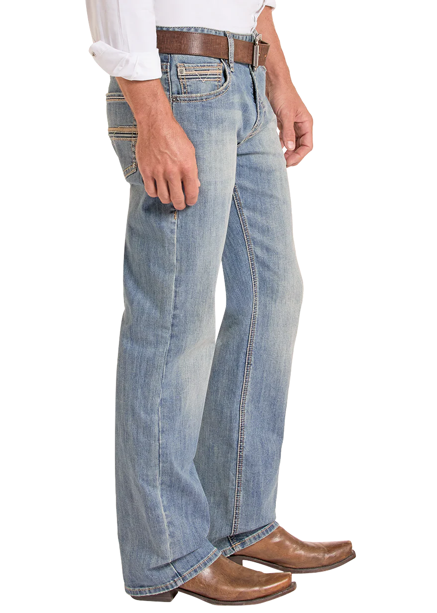 Rock & Roll | Men's Relaxed Fit Ladder Pocket Straight Leg Jeans