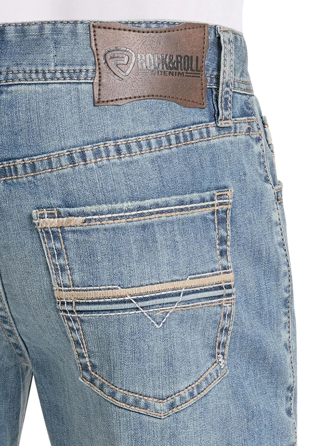 Rock & Roll | Men's Relaxed Fit Ladder Pocket Straight Leg Jeans