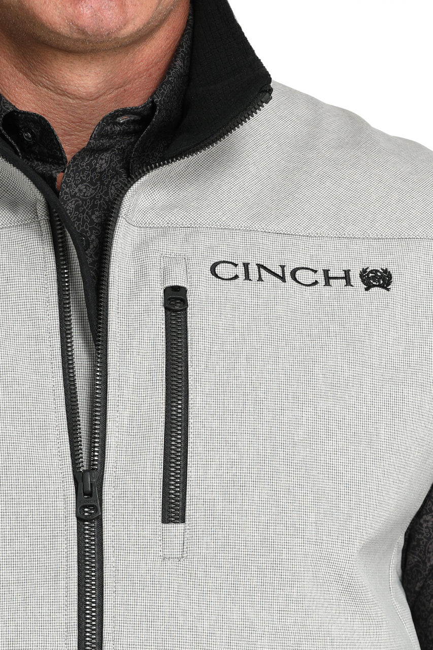 Men's Cinch Bonded Solid Grey Softshell Vest