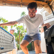 Local Boy Cape Polo in Blue/Pink