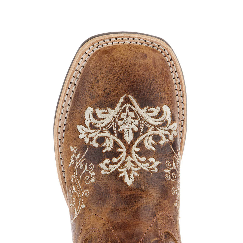 Old West Youth Square Toe Western Embroidery Boots