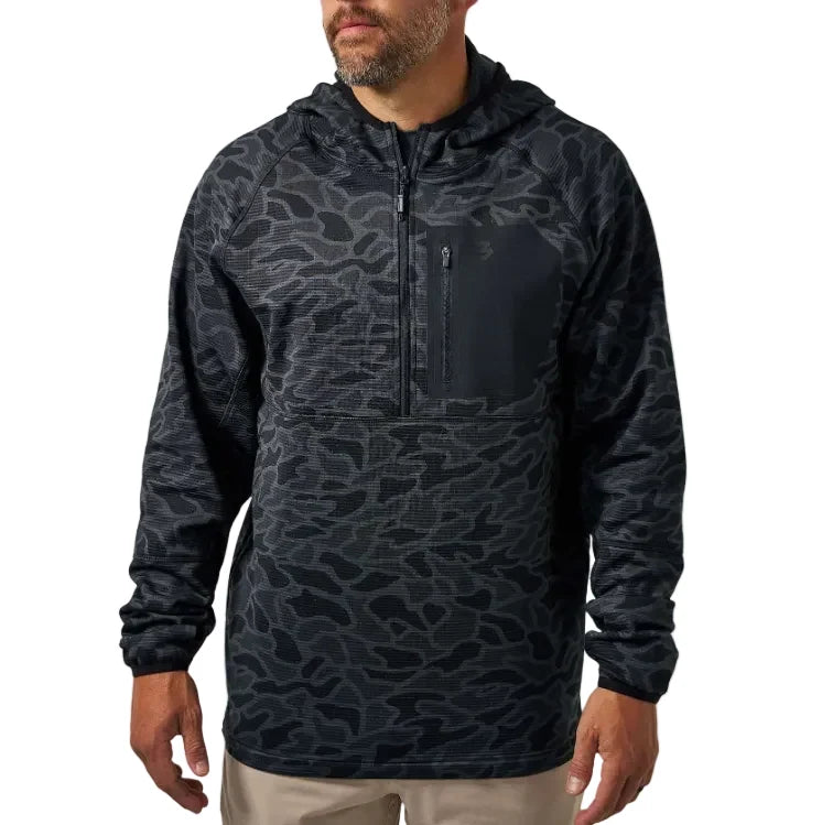Burlebo Blaze Tech Quarter Zip - Black Camo