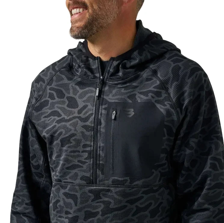 Burlebo Blaze Tech Quarter Zip - Black Camo