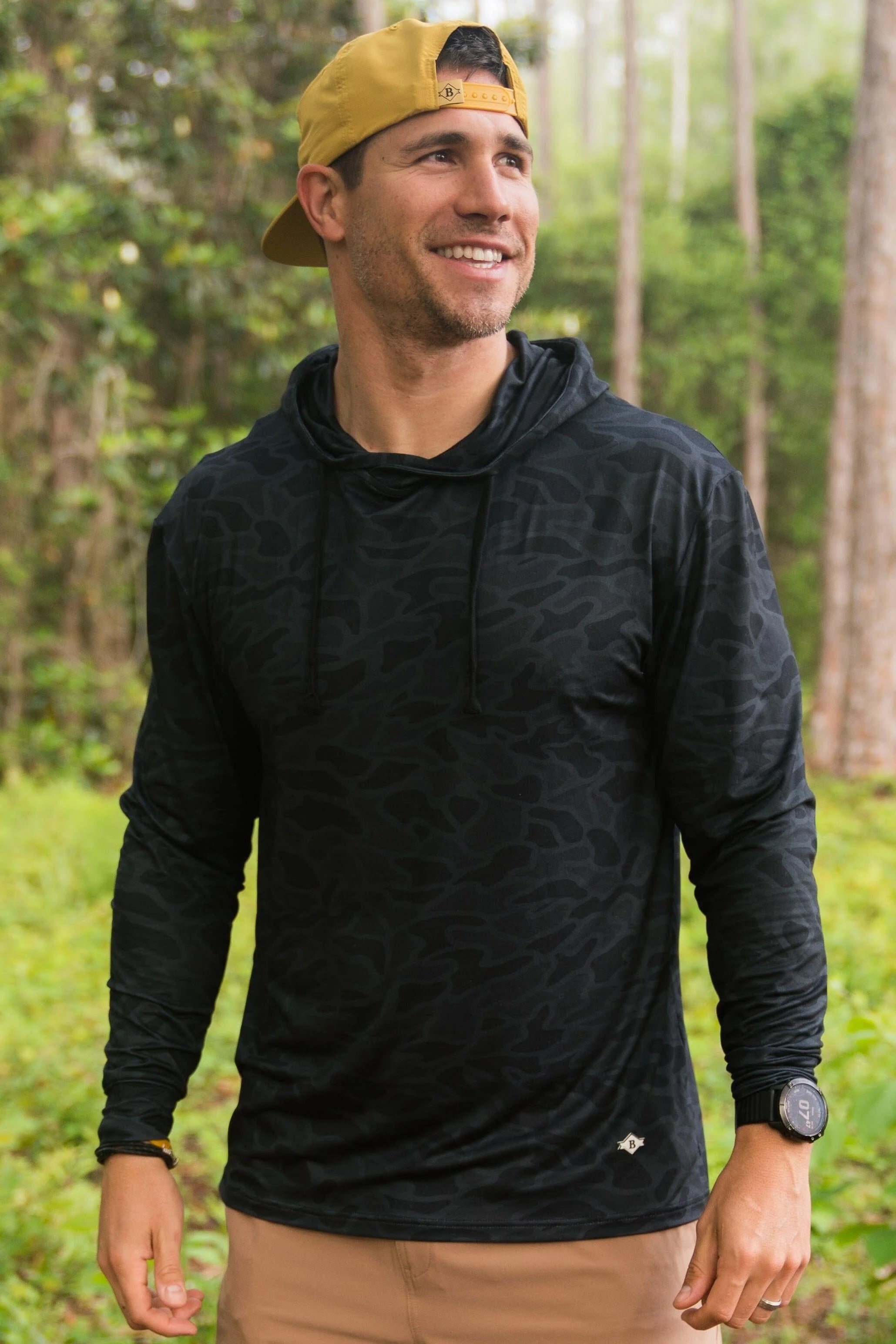 Burlebo Performance Hoodie - Black Camo