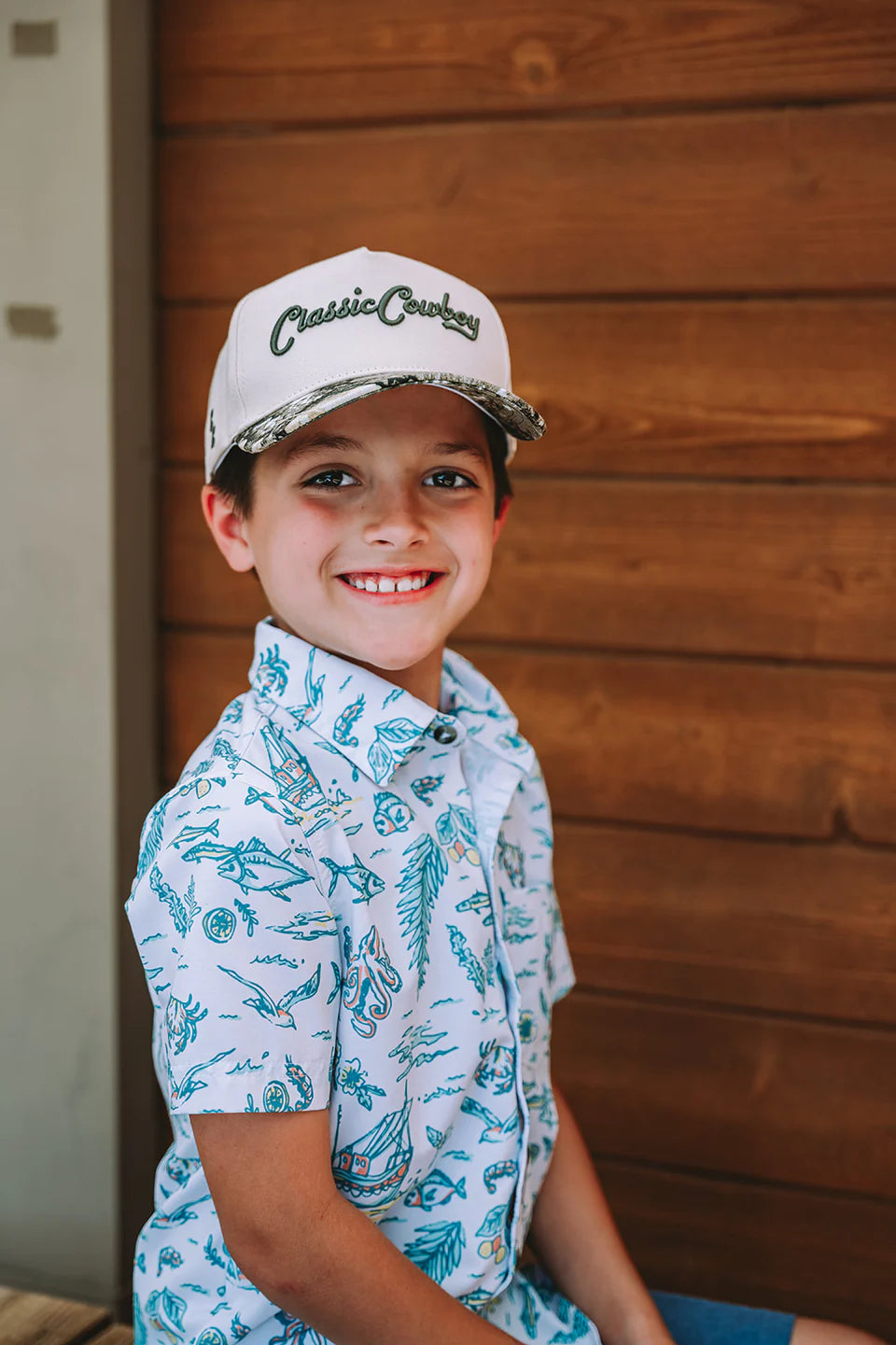 Classic Cowboy The Little Youth Rancher Cap - Camo