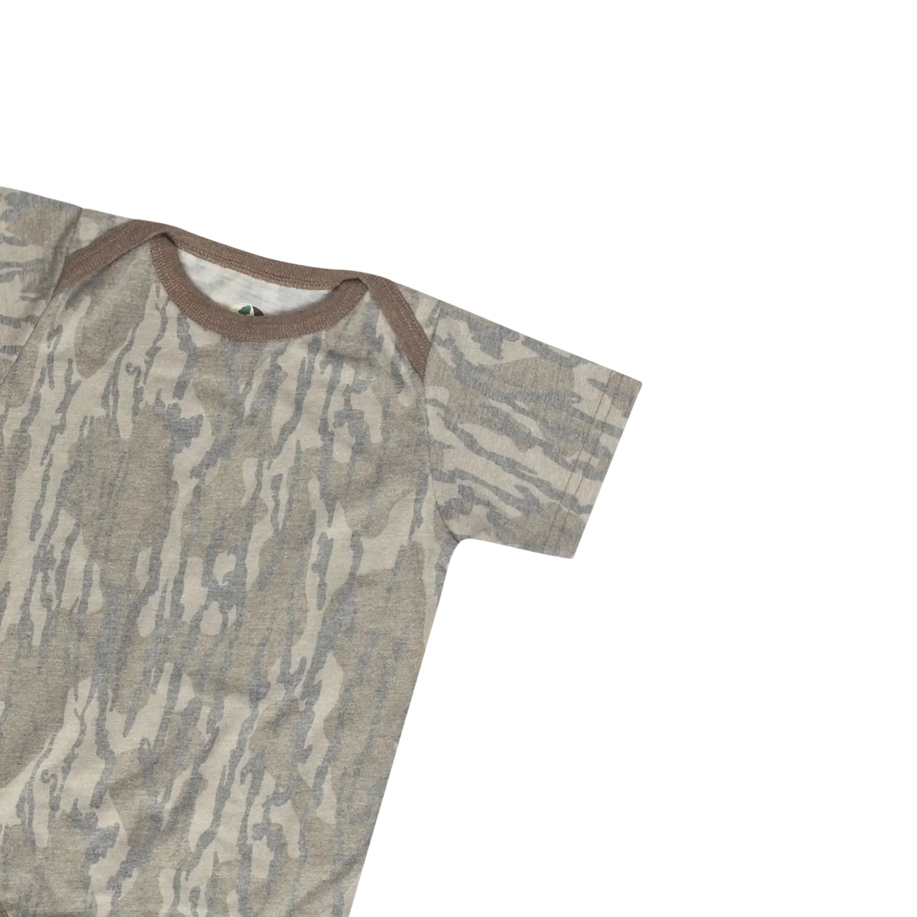 Mossy Oak Cotton Mill Infant Washed Out Diaper Shirt in Bottomland
