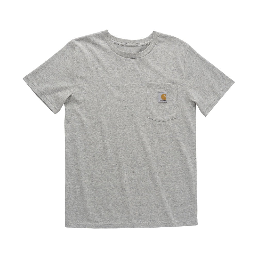Carhartt Toddler & Kid's Pocket T-Shirt in Heather Grey