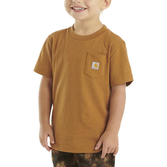Carhartt Toddler & Kid's Pocket T-Shirt in Carhartt Brown