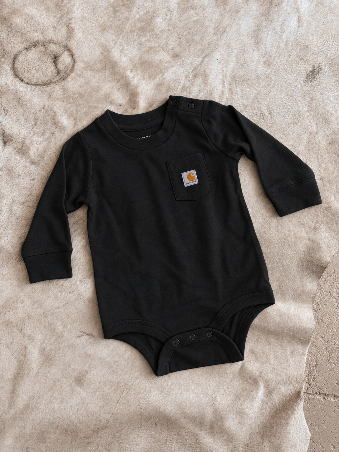 Carhartt Infant Long Sleeve Bodysuit in Black