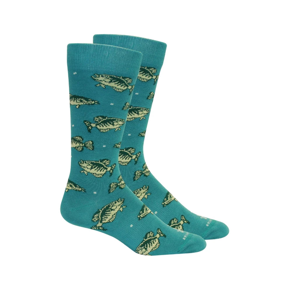 Men's Brown Dog Crappie Time Socks