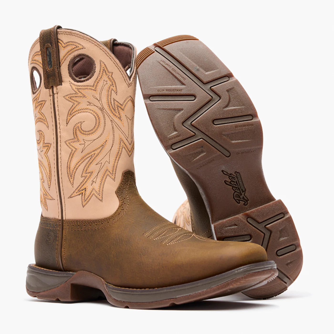 Men's Durango Rebel with InsulKul™ Western Boots in Coffee/Bone