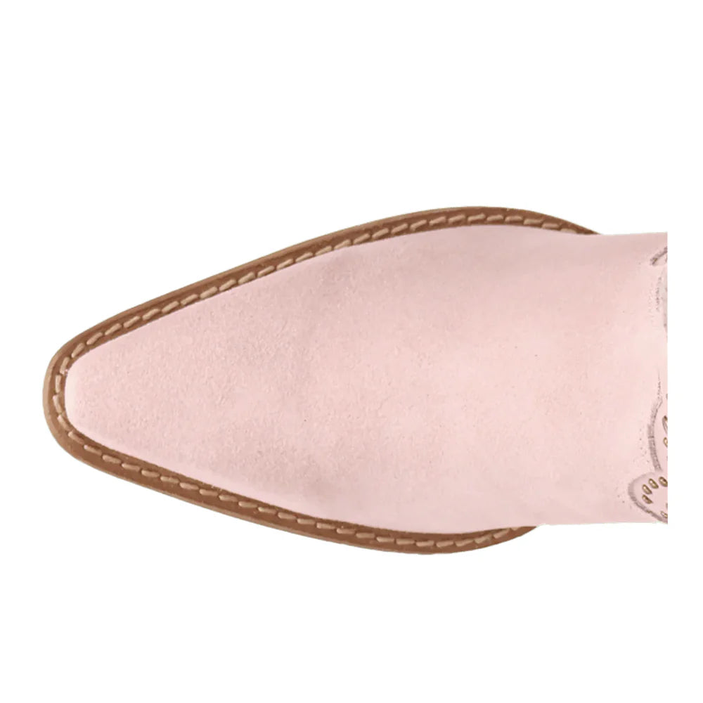 Dingo Star Power Suede Leather Booties in Pink