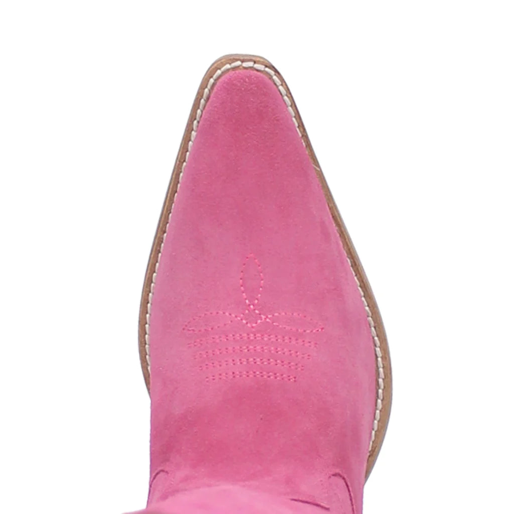 WOMEN'S DINGO THUNDER ROAD LEATHER BOOTS IN FUCHSIA