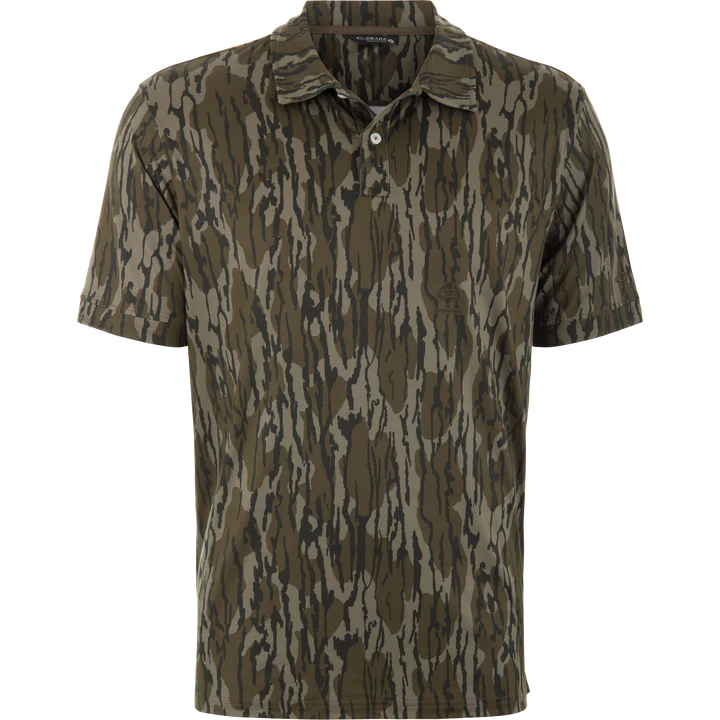 Drake Camo Performance Polo Shirt in Bottomland