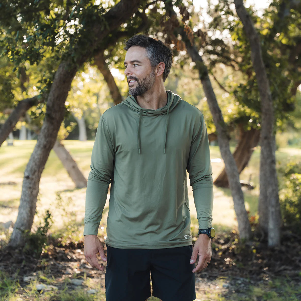 Men's Burlebo Performance Hoodie - Sea Breeze Green