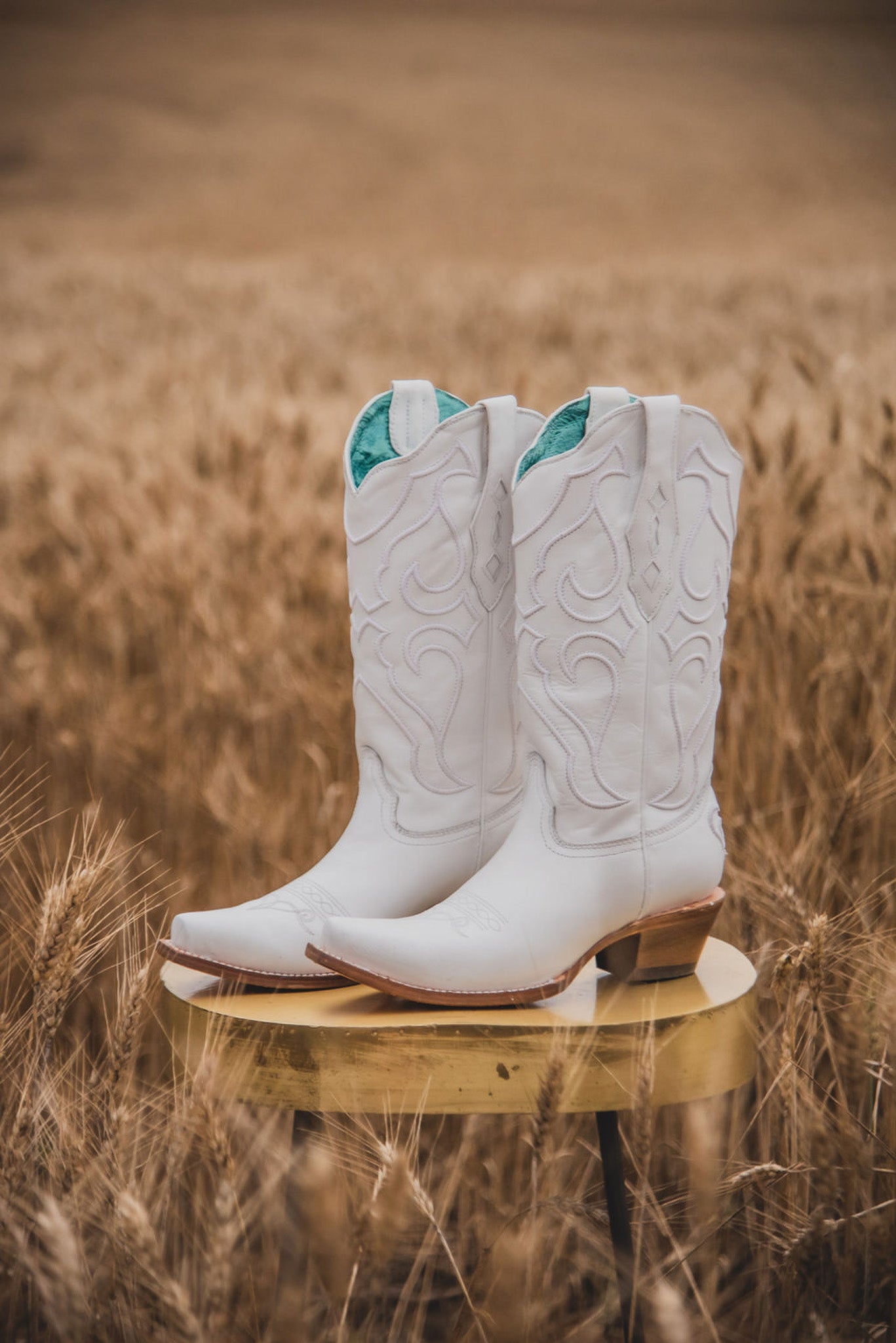 BOTA PUNTA PUNTA BORDADO CORRAL BLANCO