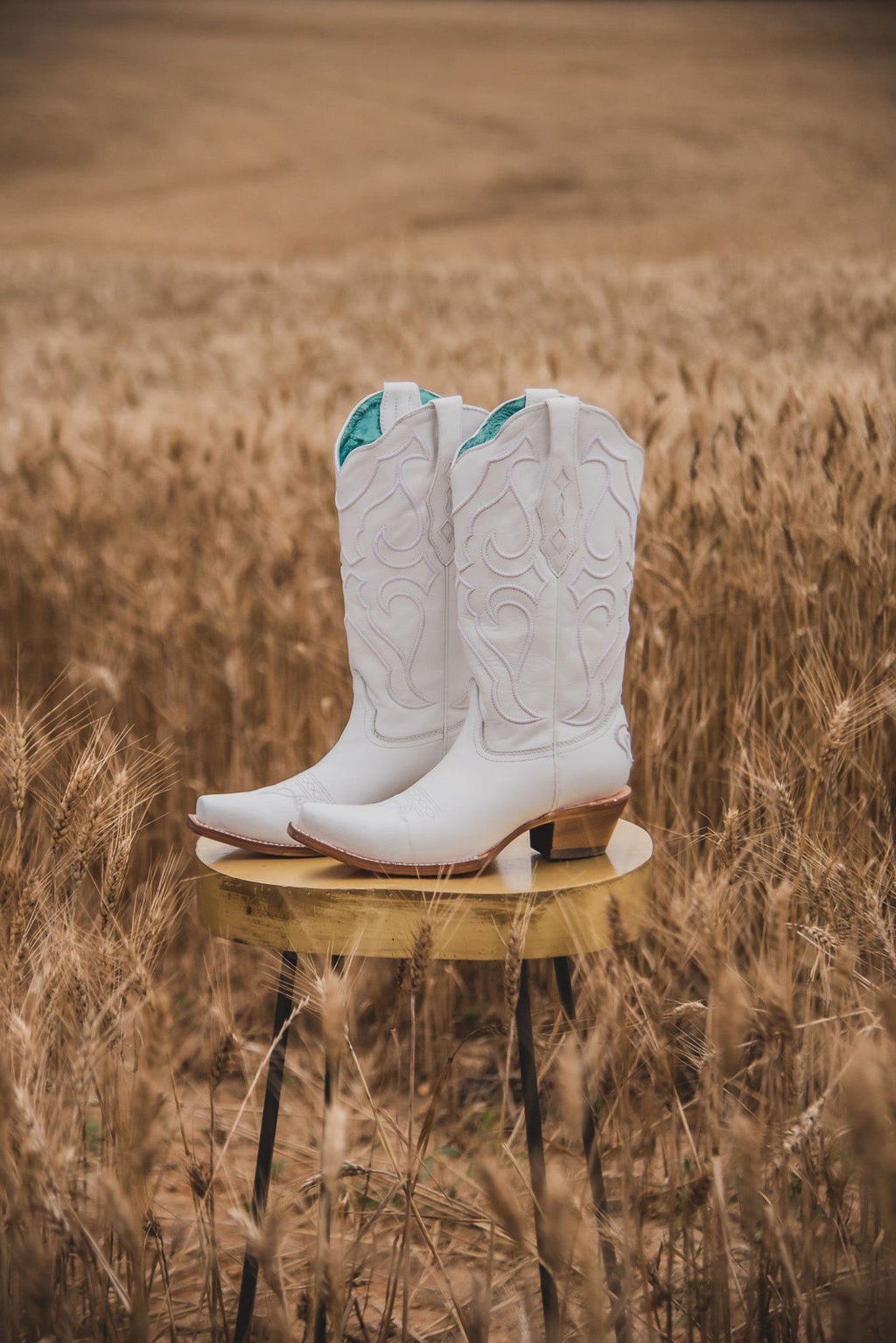 CORRAL WHITE EMBROIDERY POINT TOE BOOT