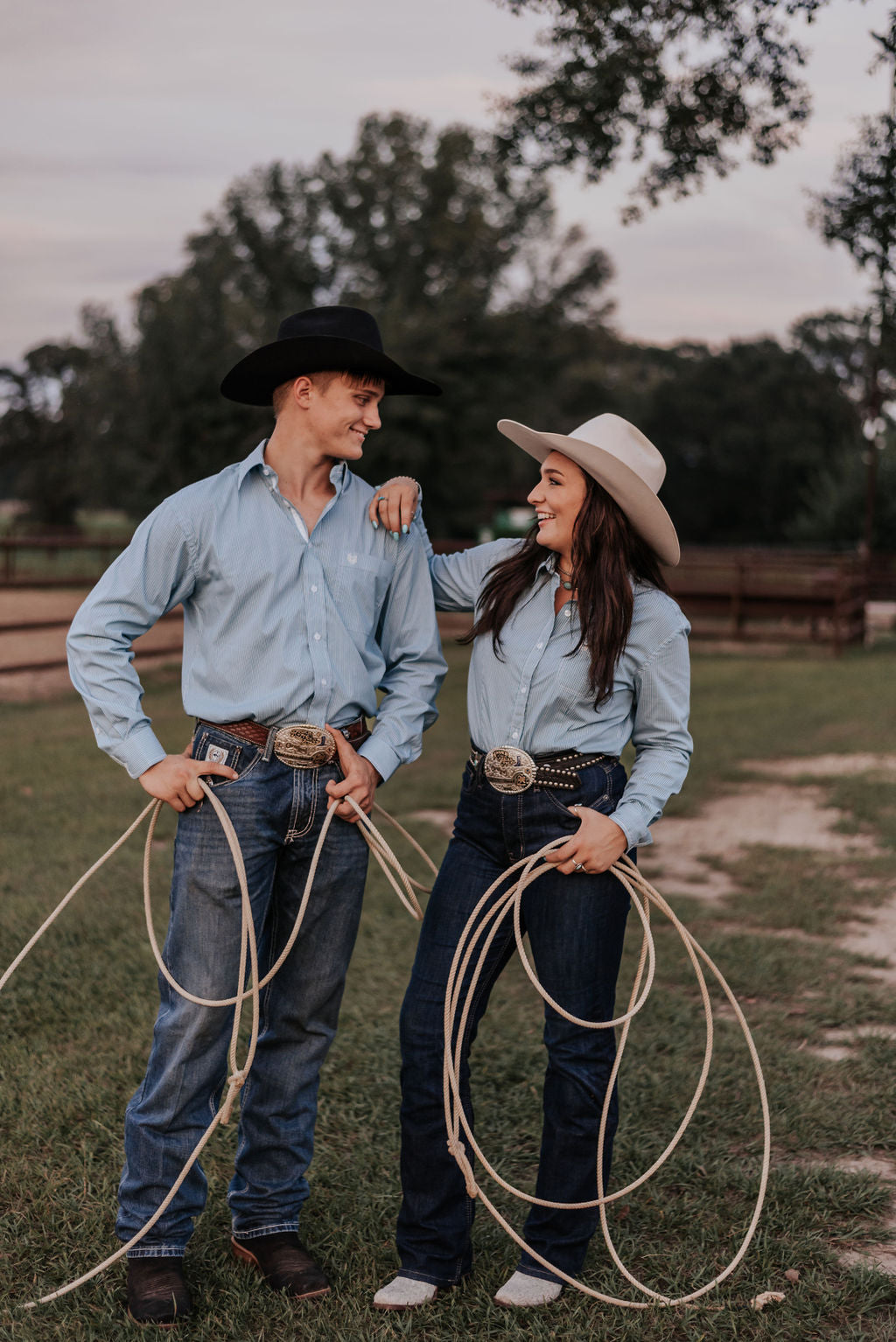 Women's Panhandle Turquoise Rough Stock Button Down