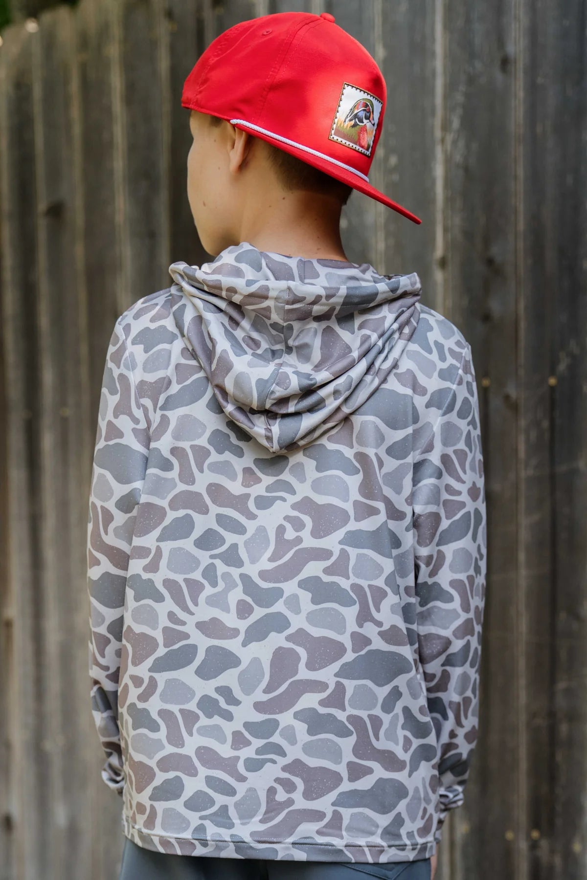 Youth Burlebo Performance Hoodie - Classic Deer Camo