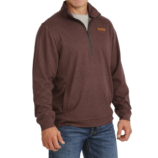Cinch | Men's 1/2 Zip Logo Twill Pullover in Purple