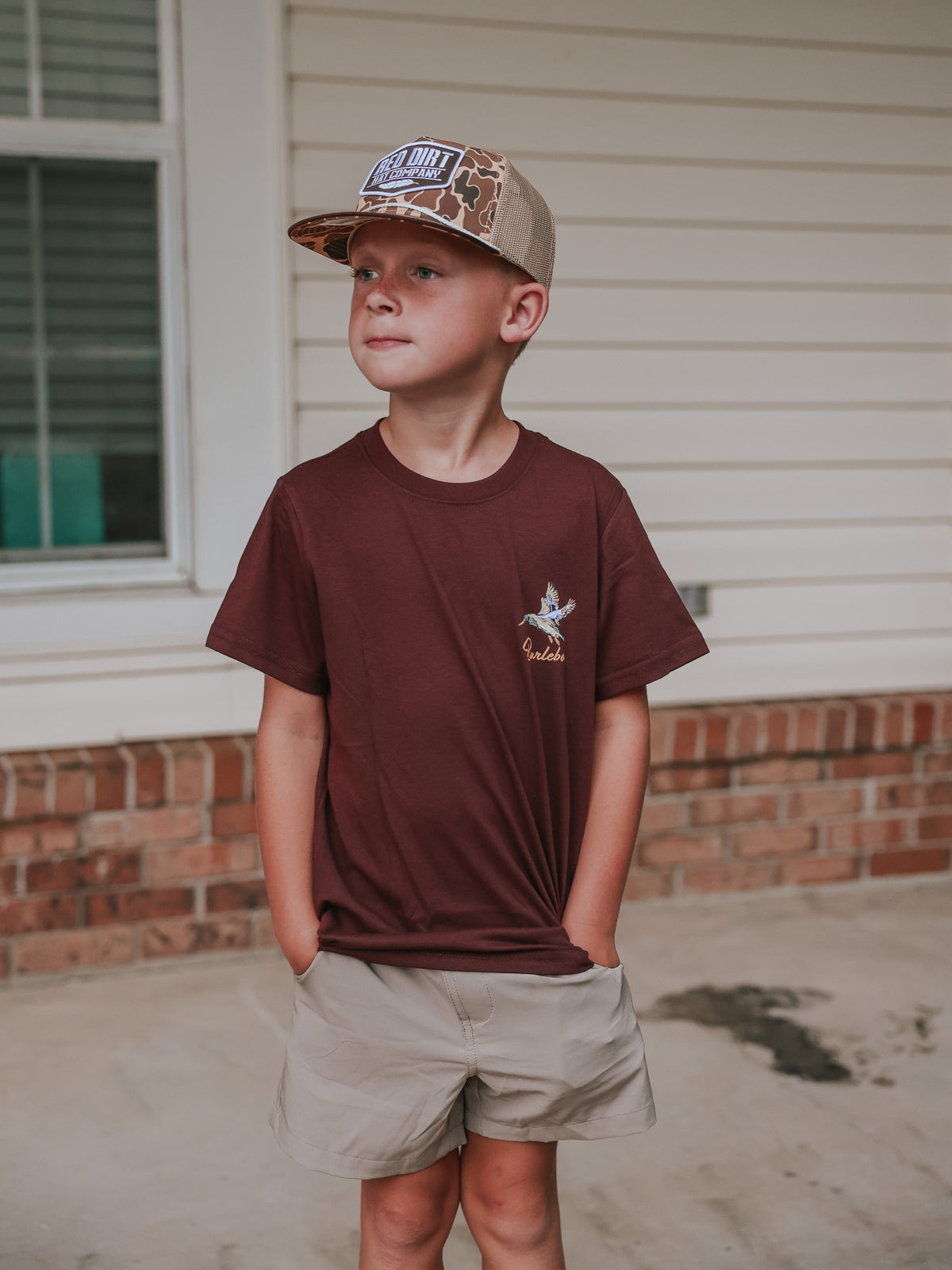 Burlebo | Toddler & Youth Pintail Triangle Duck T-Shirt - Maroon