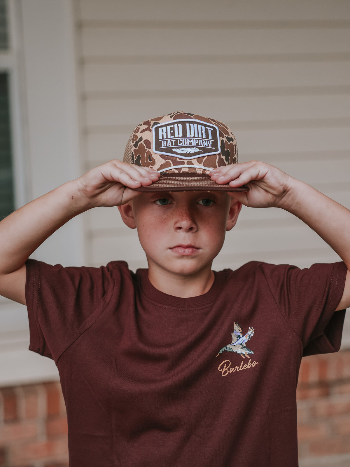 Burlebo | Toddler & Youth Pintail Triangle Duck T-Shirt - Maroon