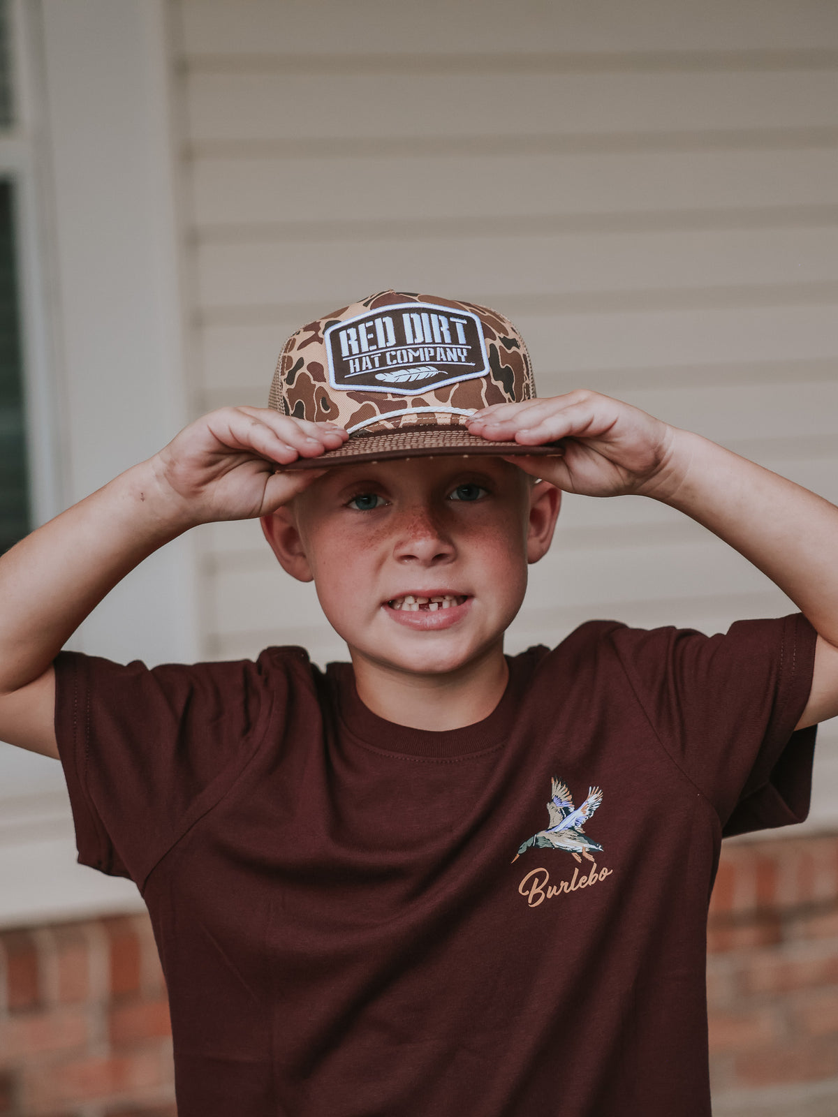 Burlebo | Toddler & Youth Pintail Triangle Duck T-Shirt - Maroon
