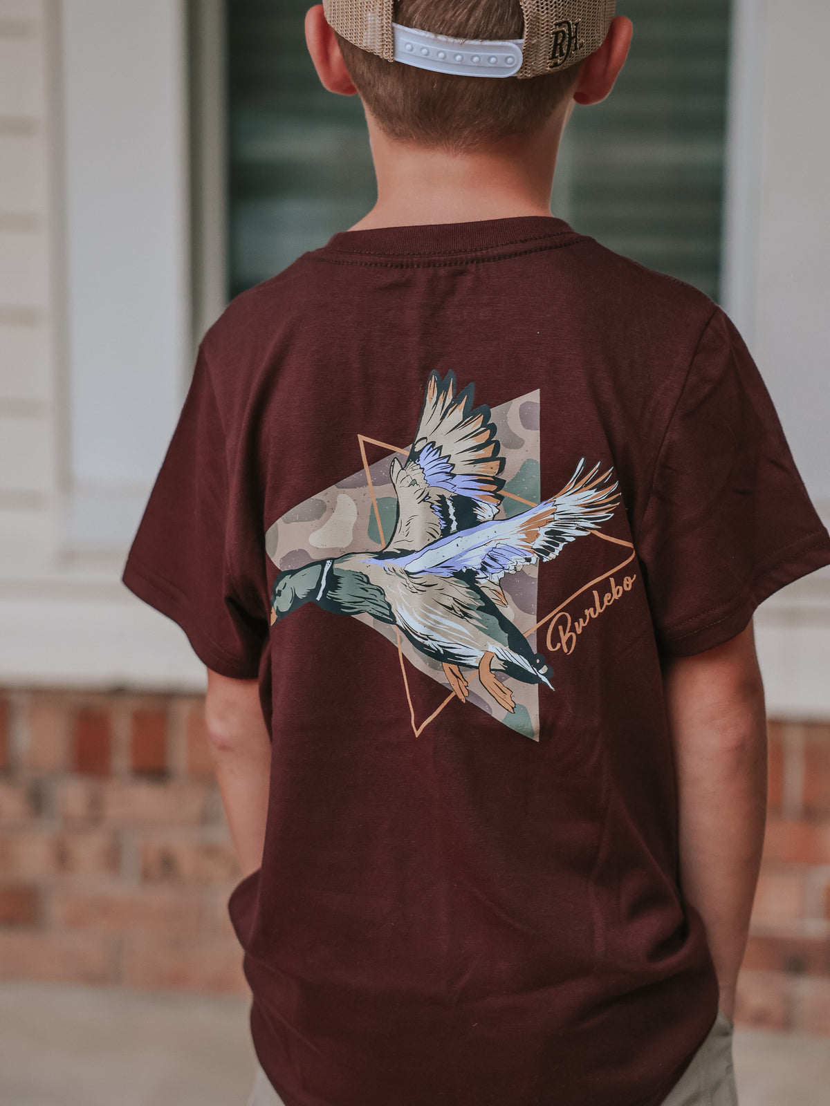 Burlebo | Toddler & Youth Pintail Triangle Duck T-Shirt - Maroon