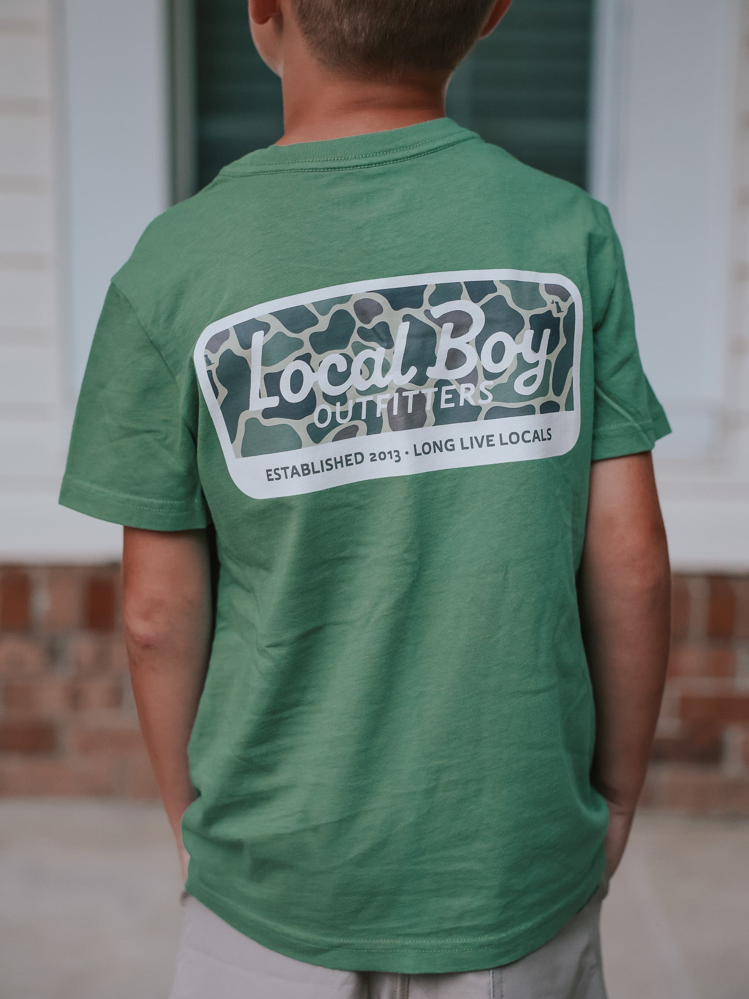 Local Boy Youth Brush Camo Mark T-Shirt