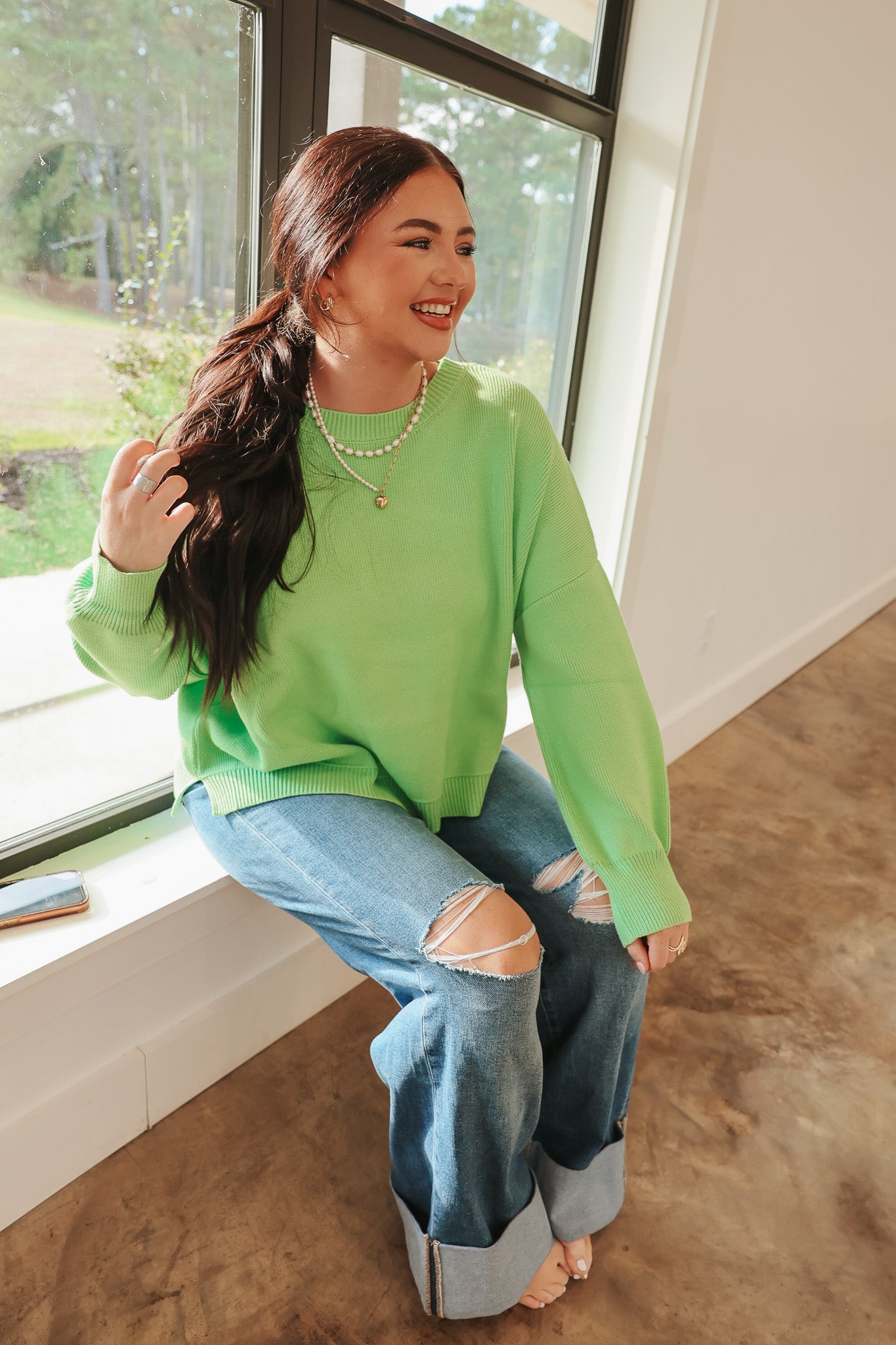 Sweet Energy Honeydew Sweater