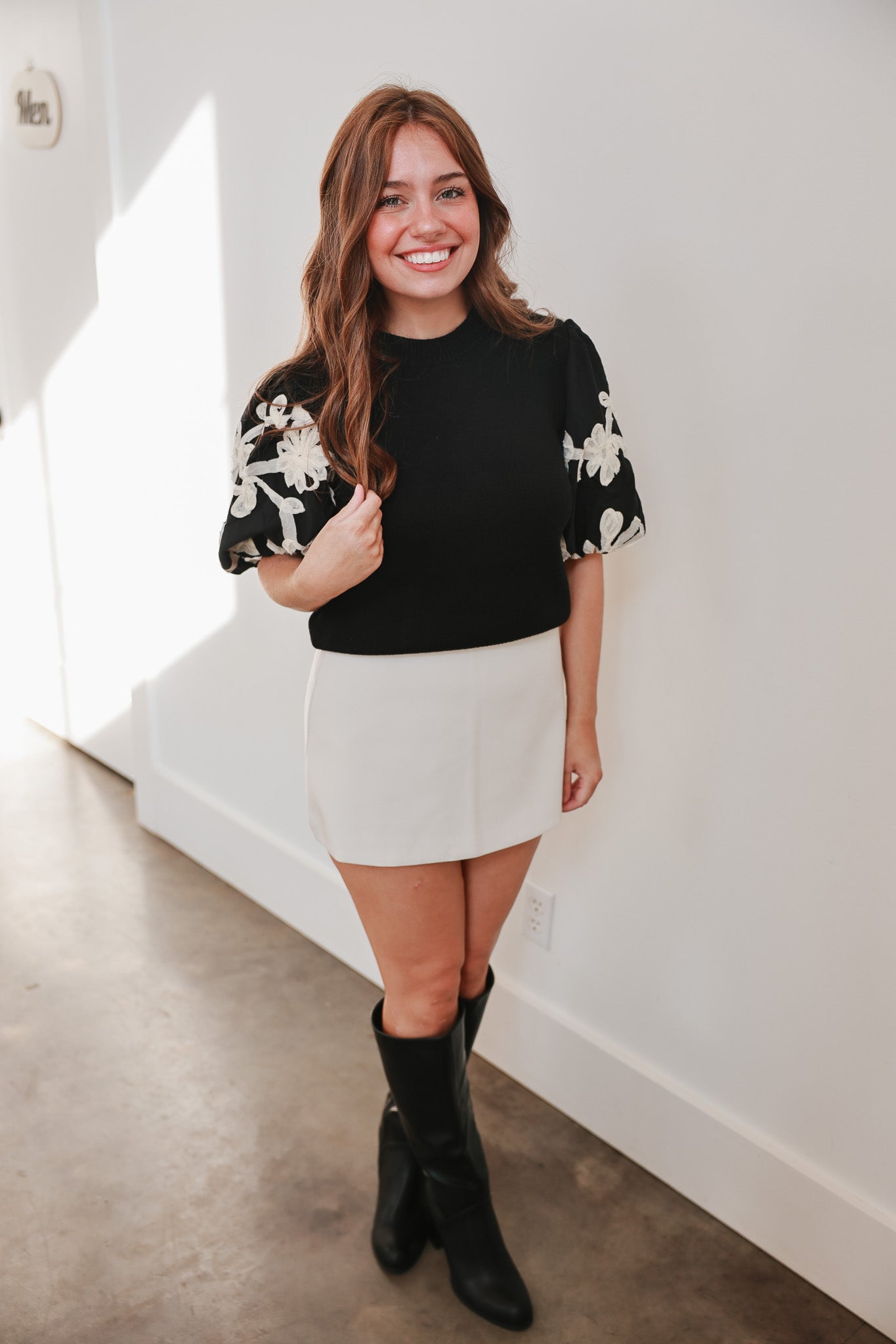 Hint of Charm Black Top