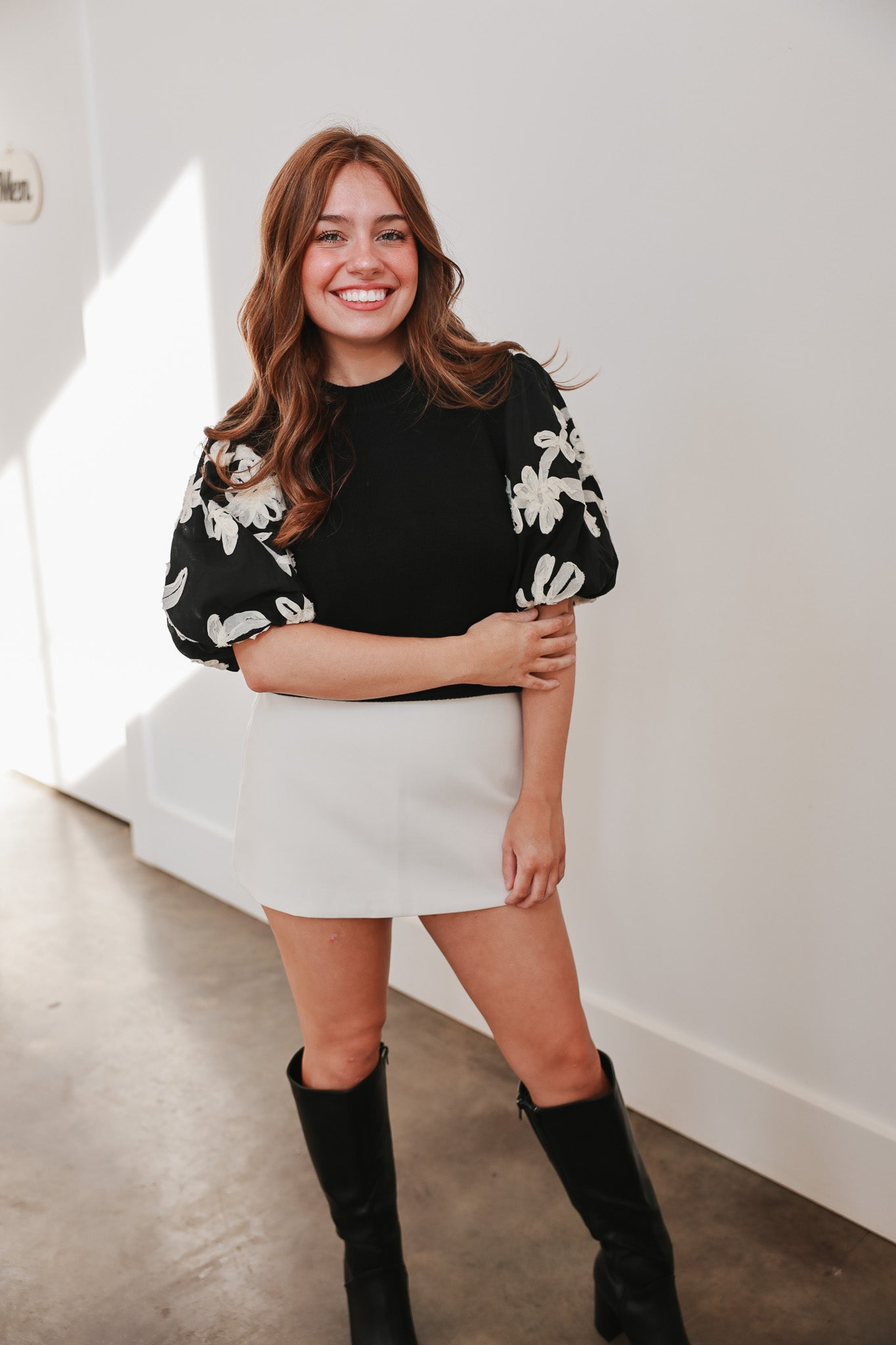 Hint of Charm Black Top