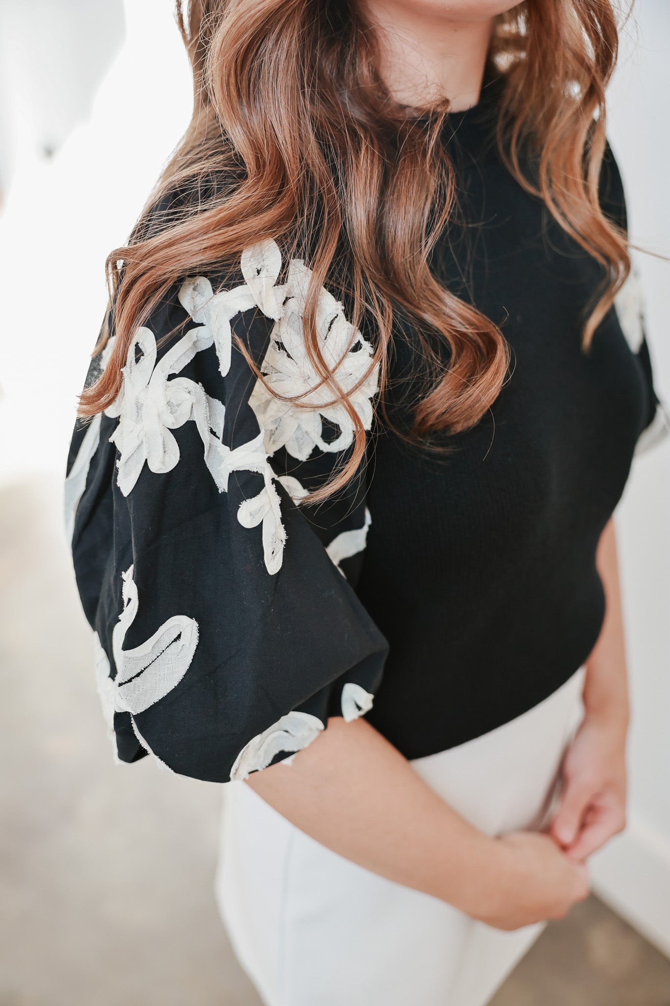 Hint of Charm Black Top