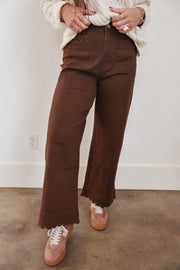 Sweet Scallop Brown Pants