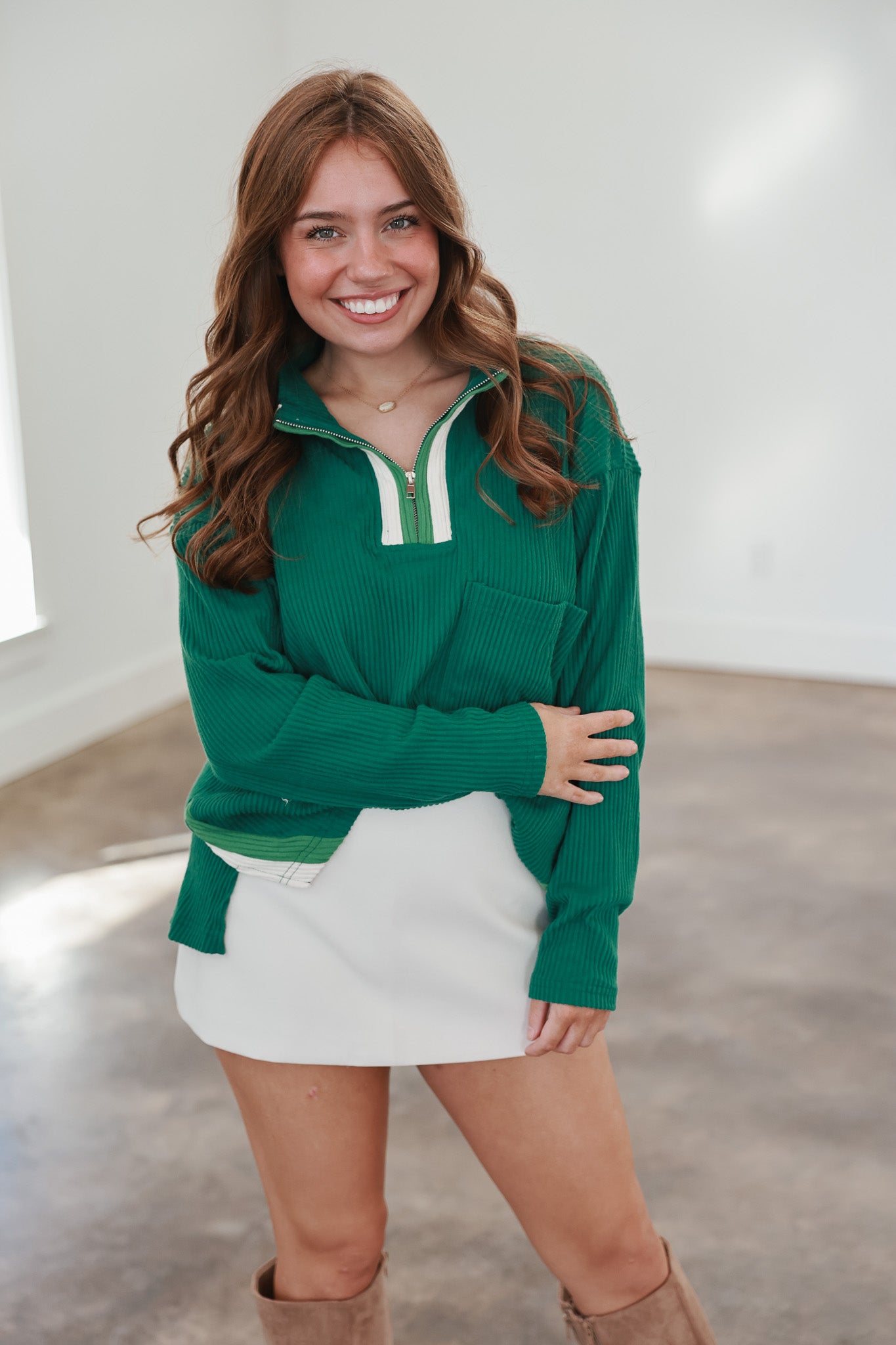 Day After Day Green Pullover