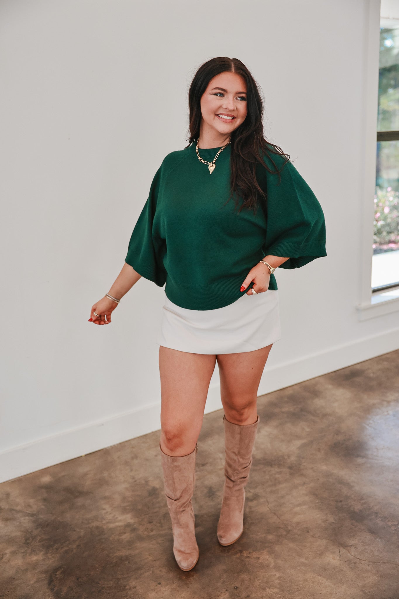 Wear All Day Hunter Green Top