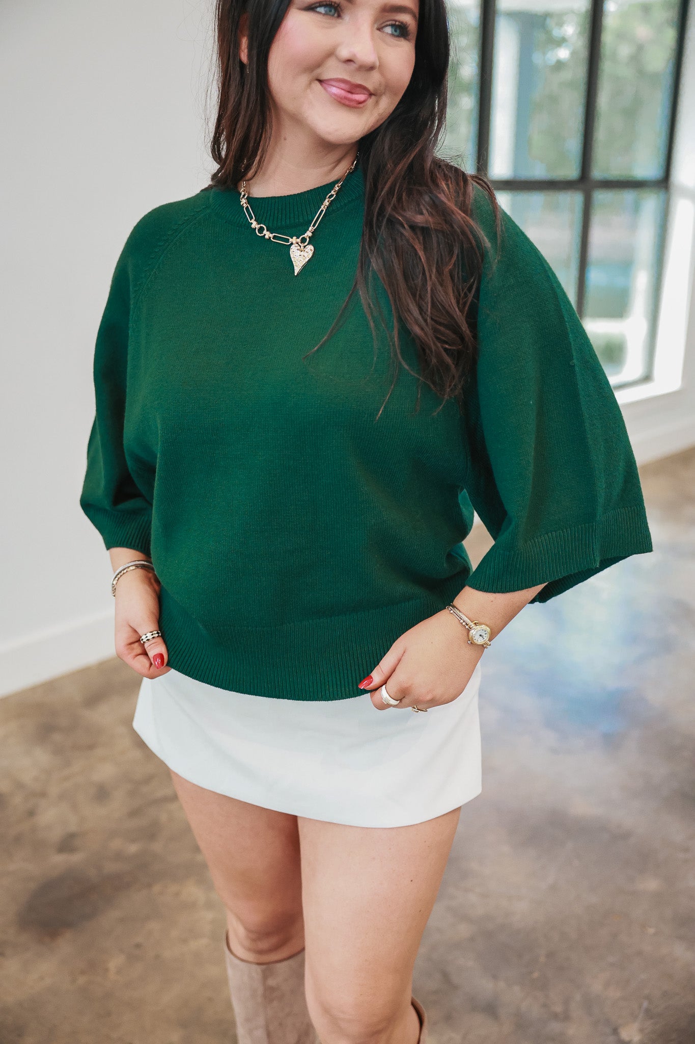 Wear All Day Hunter Green Top