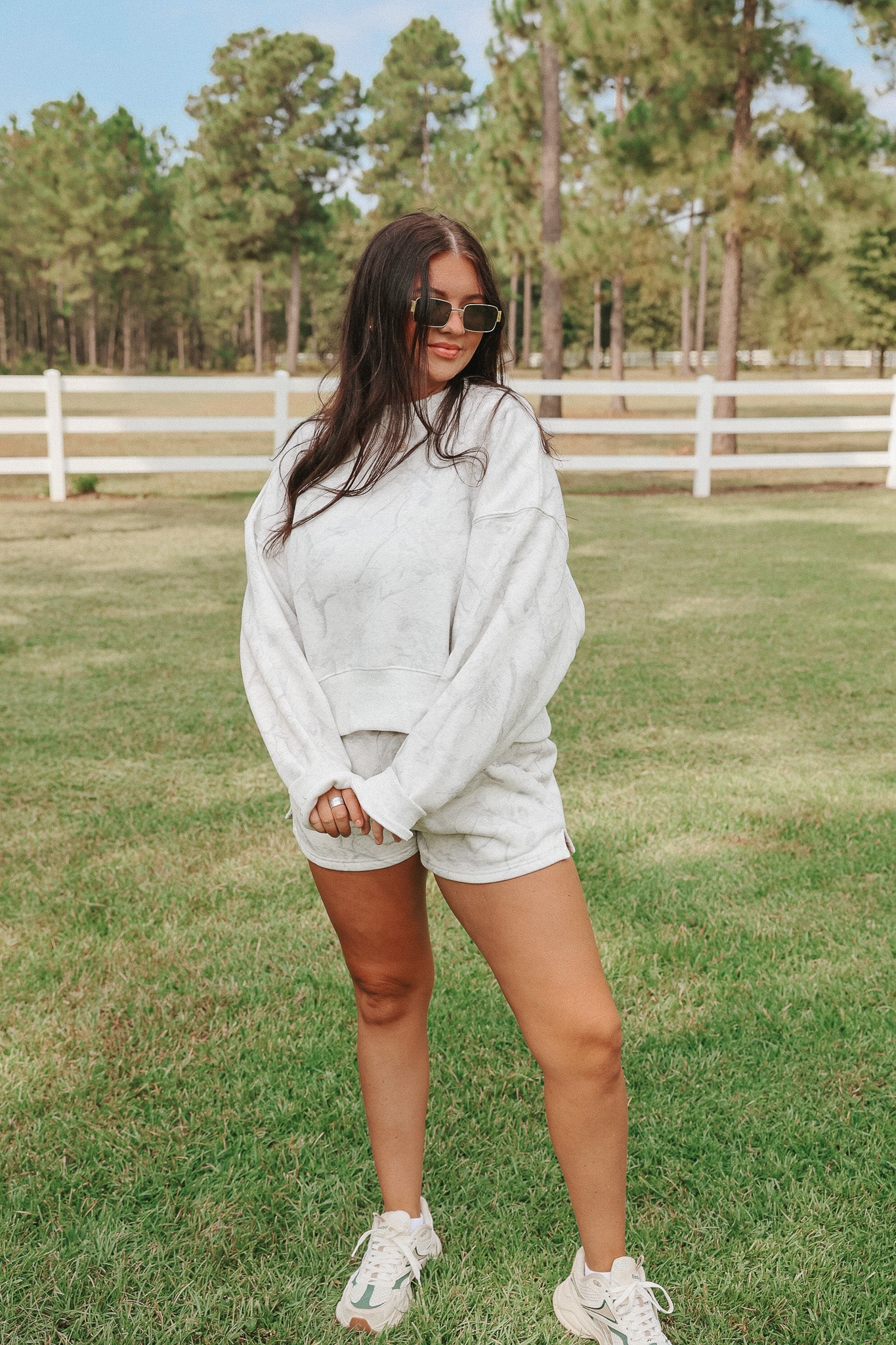 Leaf Ice Camo Oversized Crewneck Sweatshirt