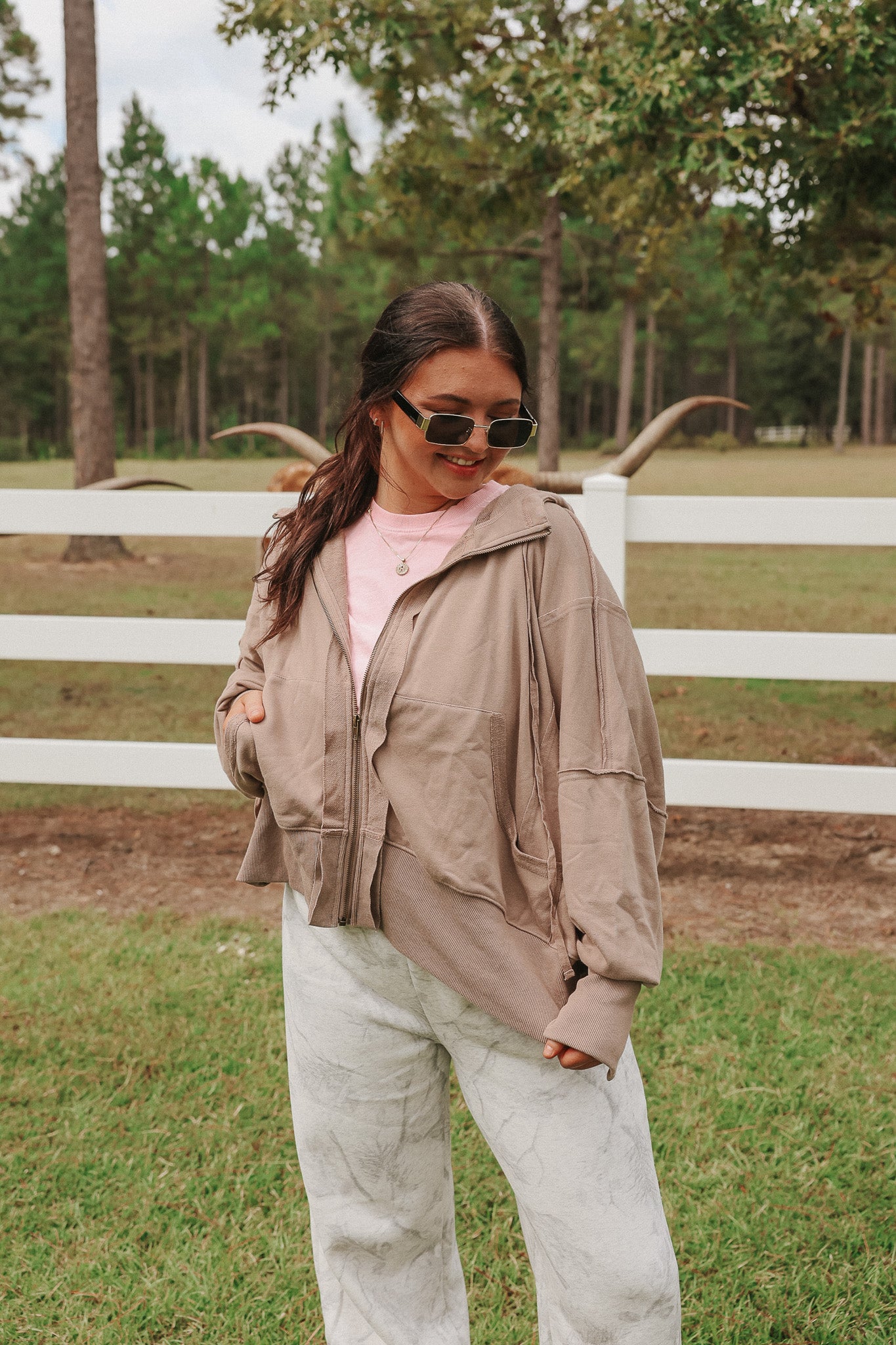 Cool Breeze Oversized Jacket in Taupe
