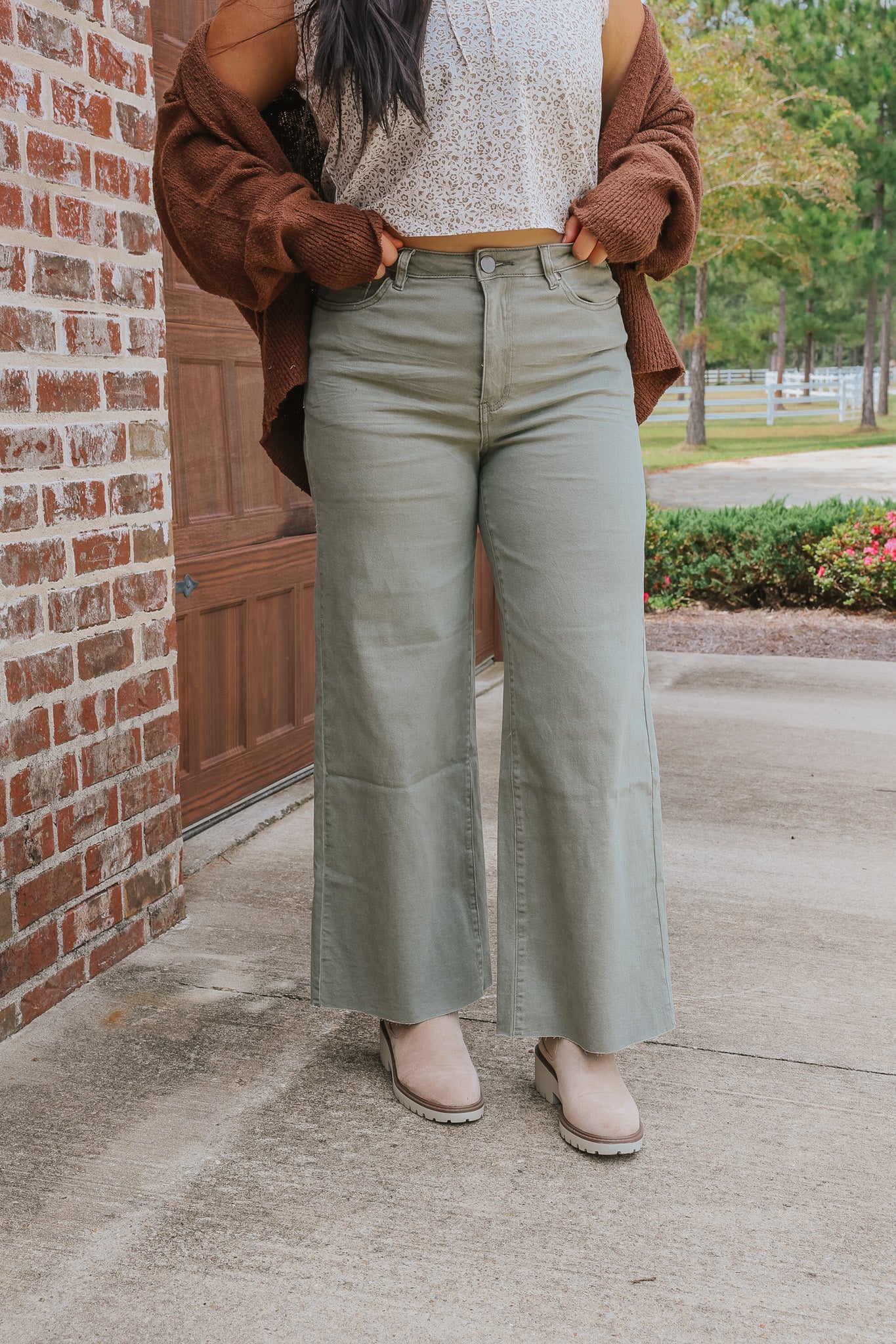 The Alani Ash Olive Jeans