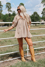 Classic Charm Taupe Romper
