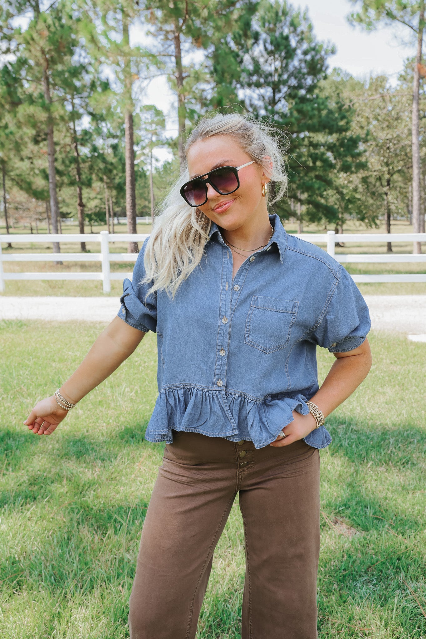 Light Hearted Denim Top