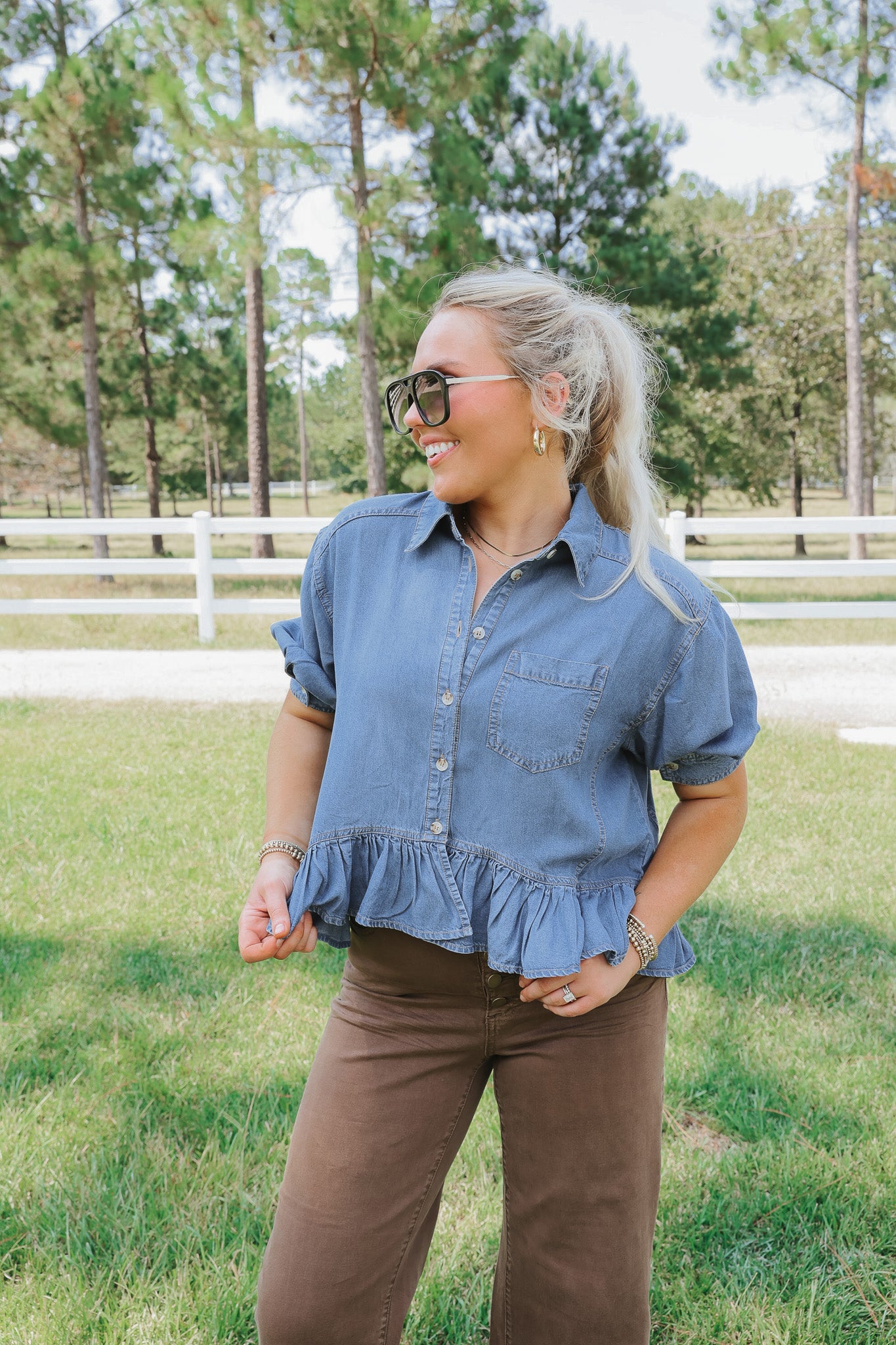 Light Hearted Denim Top