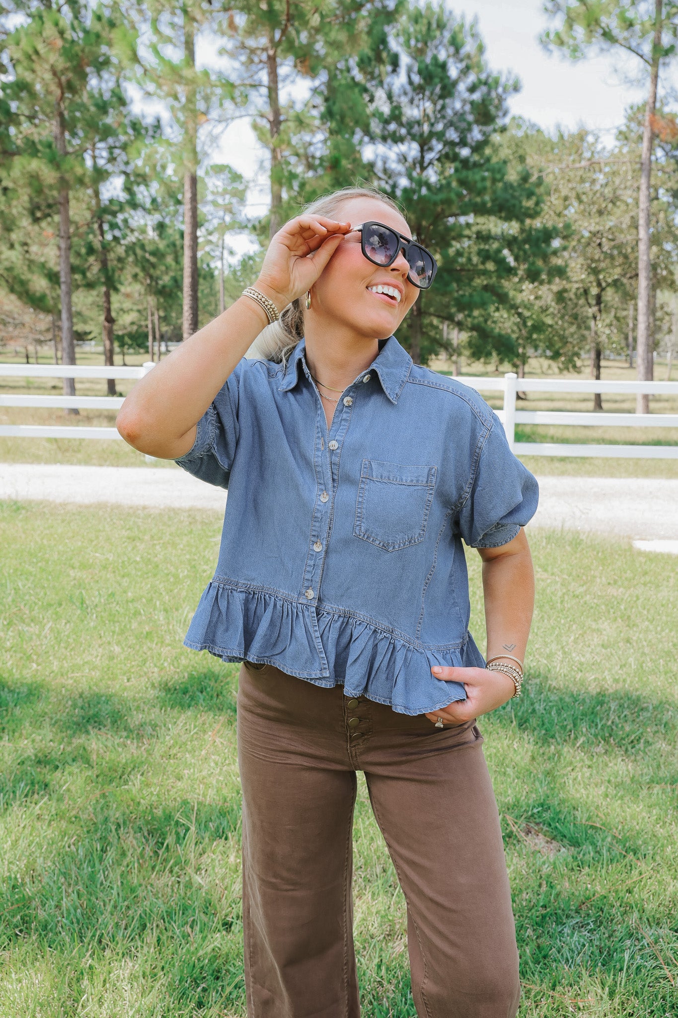 Light Hearted Denim Top